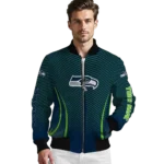 custom seattle seahawks chevron arrow blue bomber jacket best selling