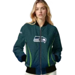 custom seattle seahawks chevron arrow blue bomber jacket best selling