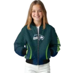 custom seattle seahawks chevron arrow blue bomber jacket best selling