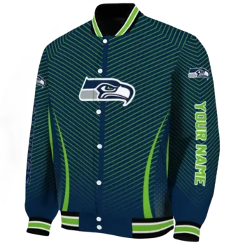 custom seattle seahawks chevron arrow blue varsity jacket best selling