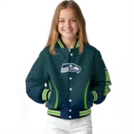 custom seattle seahawks chevron arrow blue varsity jacket best selling