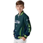 custom seattle seahawks chevron arrow blue varsity jacket best selling