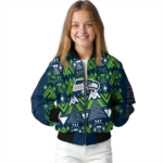 custom seattle seahawks pyramid shapes blue bomber jacket best selling