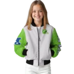 custom seattle seahawks speckled arms blue gray bomber jacket best selling