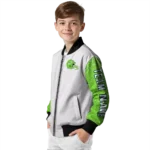 custom seattle seahawks speckled arms blue gray bomber jacket best selling