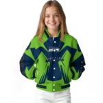 custom seattle seahawks spider mark blue green crocs varsity jacket best selling