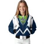 custom seattle seahawks v stripes blue white bomber jacket best selling