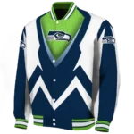 custom seattle seahawks v stripes blue white varsity jacket best selling