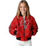 custom tampa bay buccaneers bolt stripe red bomber jacket best selling