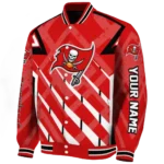 custom tampa bay buccaneers chevron angles red varsity jacket best selling