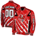 custom tampa bay buccaneers chevron angles red varsity jacket best selling