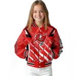 custom tampa bay buccaneers chevron angles red varsity jacket best selling