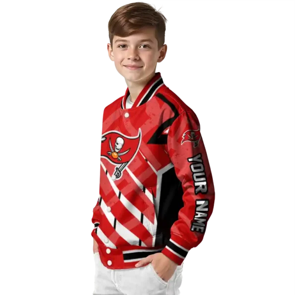 custom tampa bay buccaneers chevron angles red varsity jacket trendy