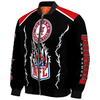 custom tampa bay buccaneers claw blood red black bomber jacket best selling