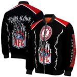 custom tampa bay buccaneers claw blood red black bomber jacket best selling