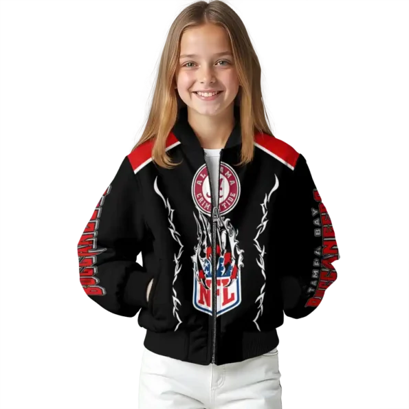 custom tampa bay buccaneers claw blood red black bomber jacket top rated