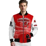 custom tampa bay buccaneers ferris arena red white bomber jacket best selling