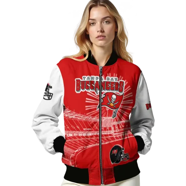 custom tampa bay buccaneers ferris arena red white bomber jacket latest model