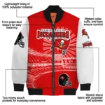 custom tampa bay buccaneers ferris arena red white bomber jacket best selling