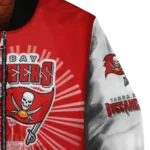 custom tampa bay buccaneers ferris arena red white bomber jacket best selling