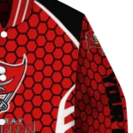 custom tampa bay buccaneers hexagon grid red varsity jacket best selling