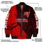 custom tampa bay buccaneers hexagon mesh red black bomber jacket best selling