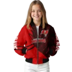 custom tampa bay buccaneers hexagon mesh red black bomber jacket best selling