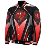 custom tampa bay buccaneers mesh chest black crocs black varsity jacket best selling