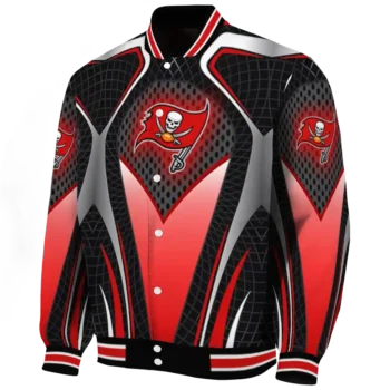 custom tampa bay buccaneers mesh chest black crocs black varsity jacket best selling