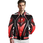 custom tampa bay buccaneers mesh chest black crocs black varsity jacket best selling