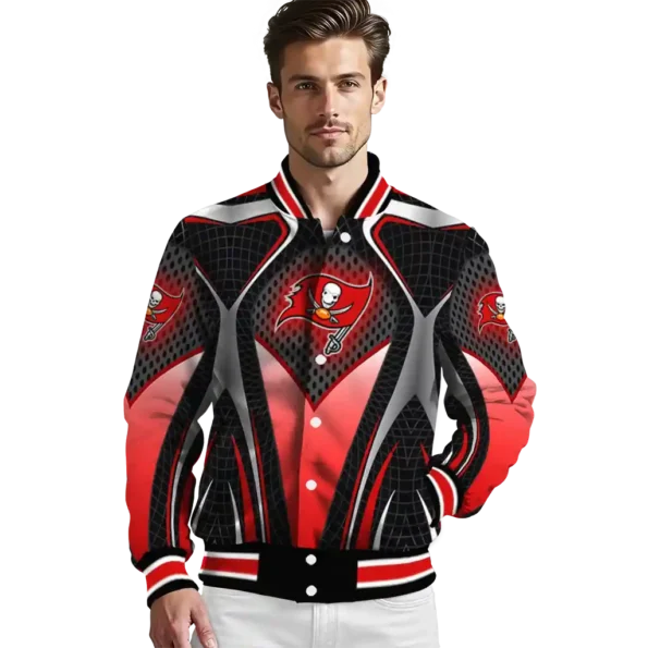 custom tampa bay buccaneers mesh chest black crocs black varsity jacket high quality