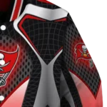 custom tampa bay buccaneers mesh chest black crocs black varsity jacket best selling