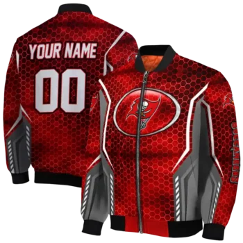 custom tampa bay buccaneers power plate red bomber jacket fashion forward