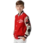 custom tampa bay buccaneers razorback outline red nude varsity jacket best selling