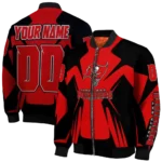 custom tampa bay buccaneers spider mark red black crocs bomber jacket best selling