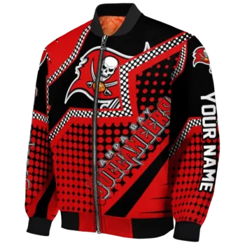 custom tampa bay buccaneers star burst red bomber jacket best selling