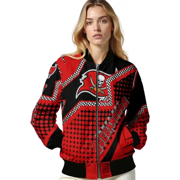 custom tampa bay buccaneers star burst red bomber jacket latest model