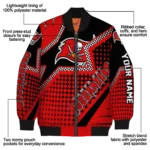 custom tampa bay buccaneers star burst red bomber jacket best selling