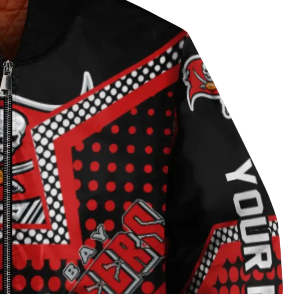 custom tampa bay buccaneers star burst red bomber jacket premium grade
