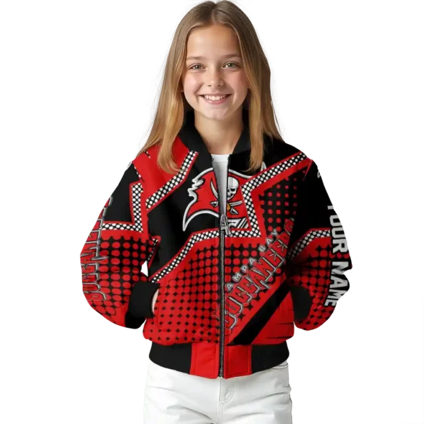 custom tampa bay buccaneers star burst red bomber jacket top rated