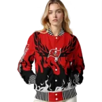 custom tampa bay buccaneers winged blaze red white varsity jacket best selling