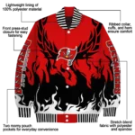 custom tampa bay buccaneers winged blaze red white varsity jacket best selling