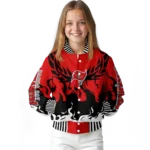 custom tampa bay buccaneers winged blaze red white varsity jacket best selling