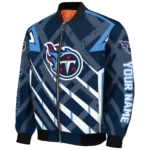 custom tennessee titans chevron angles navy bomber jacket best selling