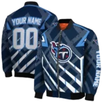 custom tennessee titans chevron angles navy bomber jacket best selling