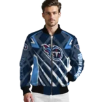 custom tennessee titans chevron angles navy bomber jacket best selling