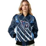 custom tennessee titans chevron angles navy bomber jacket best selling