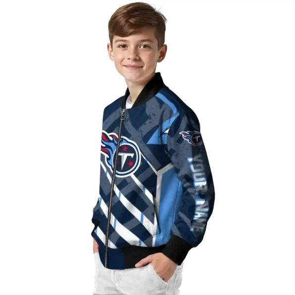 custom tennessee titans chevron angles navy bomber jacket trendy