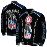 custom tennessee titans claw blood navy black varsity jacket best selling