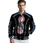 custom tennessee titans claw blood navy black varsity jacket best selling